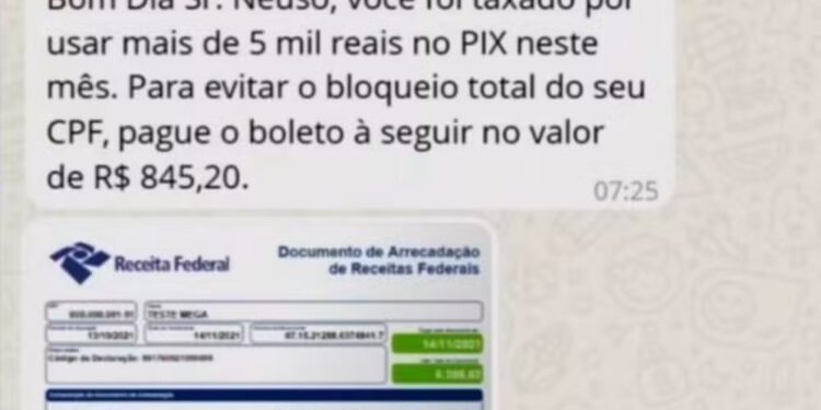 Receita Federal alerta sobre novo golpe envolvendo suposta cobrança de taxas via PIX