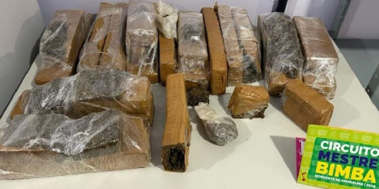 Mais de 7kg de droga são apreendidos pela PM no Circuito Mestre Bimba